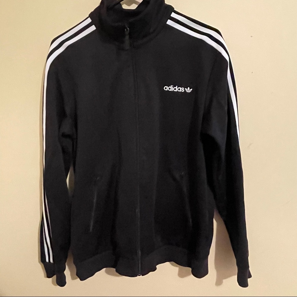 Adidas | Black Jacket with white stripes